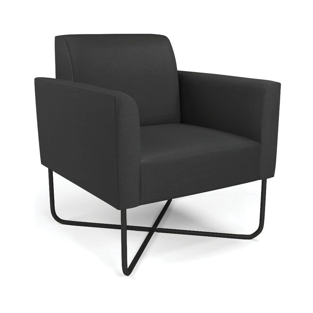Poltrona Base X Industrial Preto Marisa Corino Preto D03 - D`Rossi