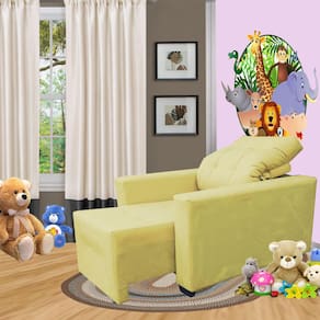 Poltrona De Amamentação E Decoração Quarto Sala Reclinável Leticia Amarelo