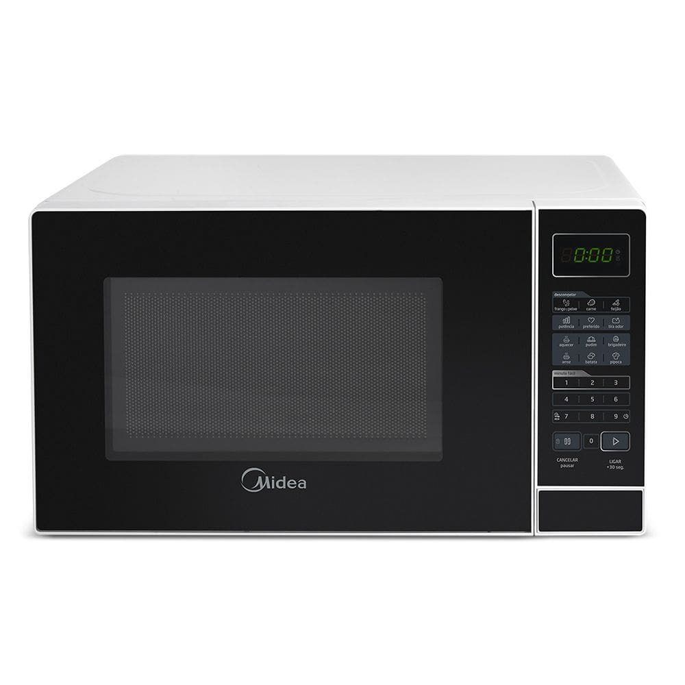 Micro-Ondas Midea 20 Litros Branco Porta Preta MRAS21/MRAS22