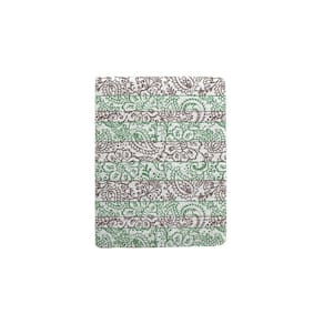 Colcha Solteiro Piquet Teka Genova Print Hibiscus 100% Algodão 160x220 ( Não acompanha fronha)