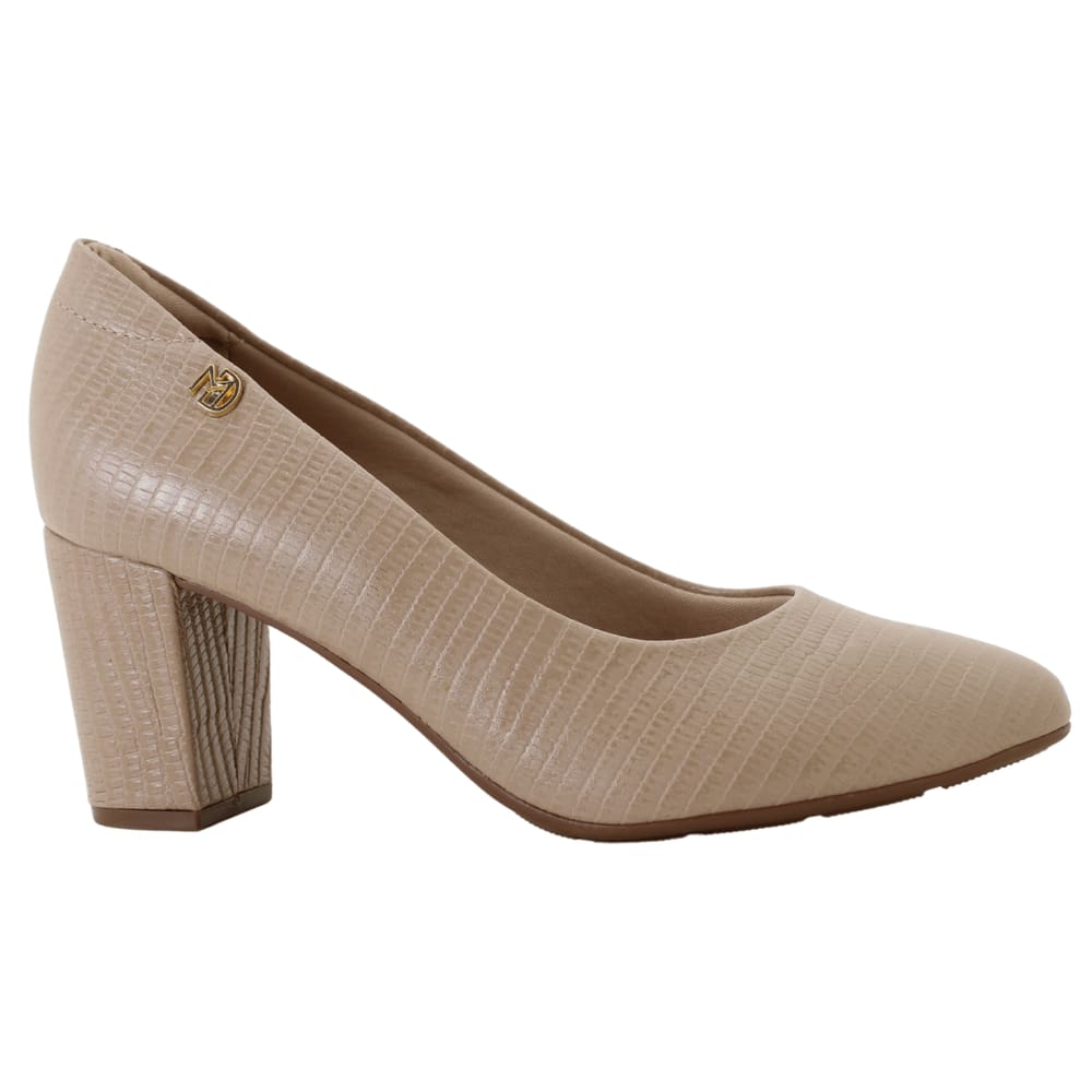 Sapato Scarpin Feminino Salto Bloco Lezard Modare Ref:7377.105