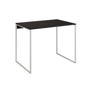 Escrivaninha Industrial Base Ferro Branco Tampo Mdp Preto 90x50