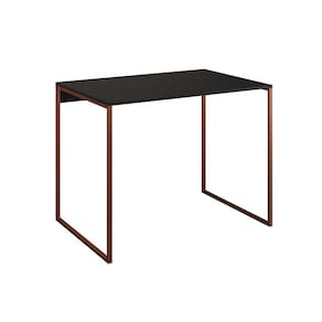 Mesa para Escritório Industrial Ferro Cobre Tampo Mdp Preto 110x50