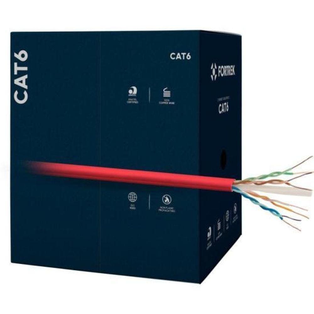 Cabo Rede Cat6 305M Fortrek Fk510C Cmx Vermelho - Cx / 305