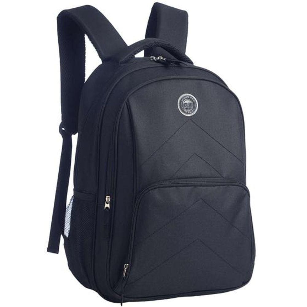 Mochila Reforçada 43cm Masculina Preta Clio MB23092