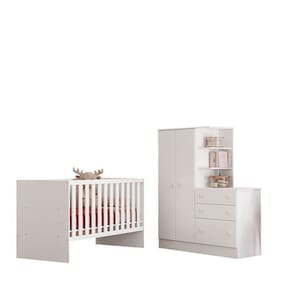 Quarto Infantil Doce Sonho com Guarda Roupa e Berço - FdECOR