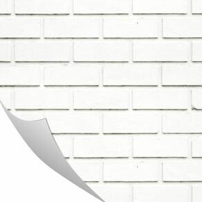 Adesivo De Tijolo Lavavél Branco 0,57 X 3M