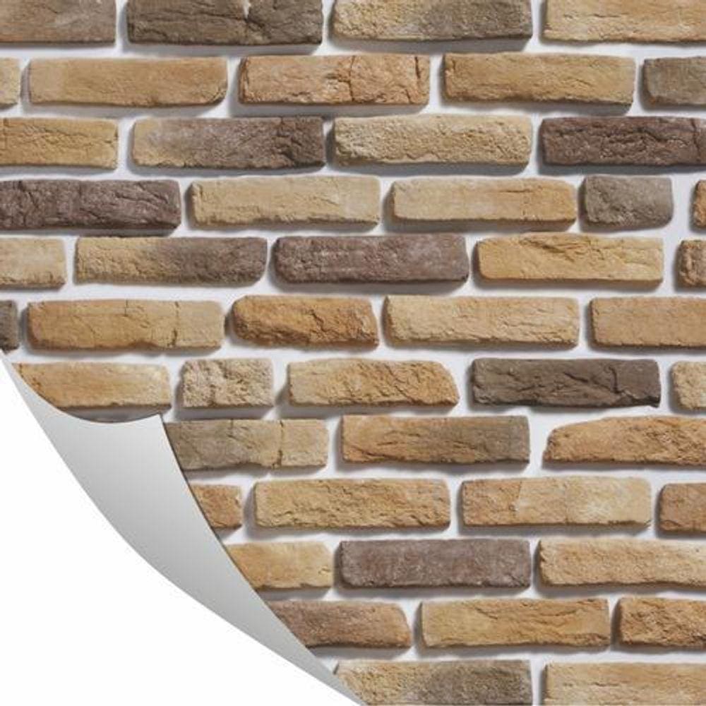 Papel De Parede Adesivo Tijolinho Construção 0,57 X 3M