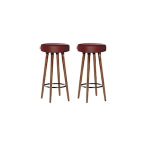 Kit 2 Banquetas Moderna Alta Roma Slim Romã 70cm