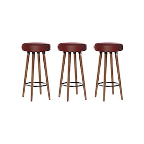 Kit 3 Banquetas Moderna Alta Roma Slim Romã 70cm