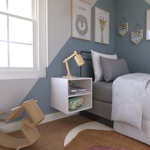 Nicho com Prateleira para Quarto Infantil Bramov Móveis Branco