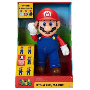 Brinquedo Infantil Boneco Super Mario Articulado Com Sons E Falas Grande 31cm Candide