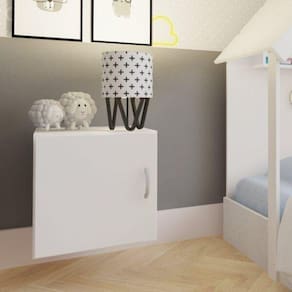 Nicho Infantil Tolix com 1 Porta Bramov Móveis Branco