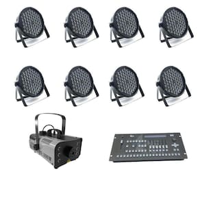 Kit 10 Par Leds + Máquina De Fumaça 1200W + Mesa Pilot