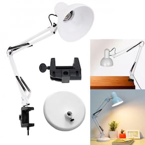 Luminaria de Mesa Abajur Articulavel Escritorio Copa Leitura Luz Estudos Trabalho Sala Iluminaçao