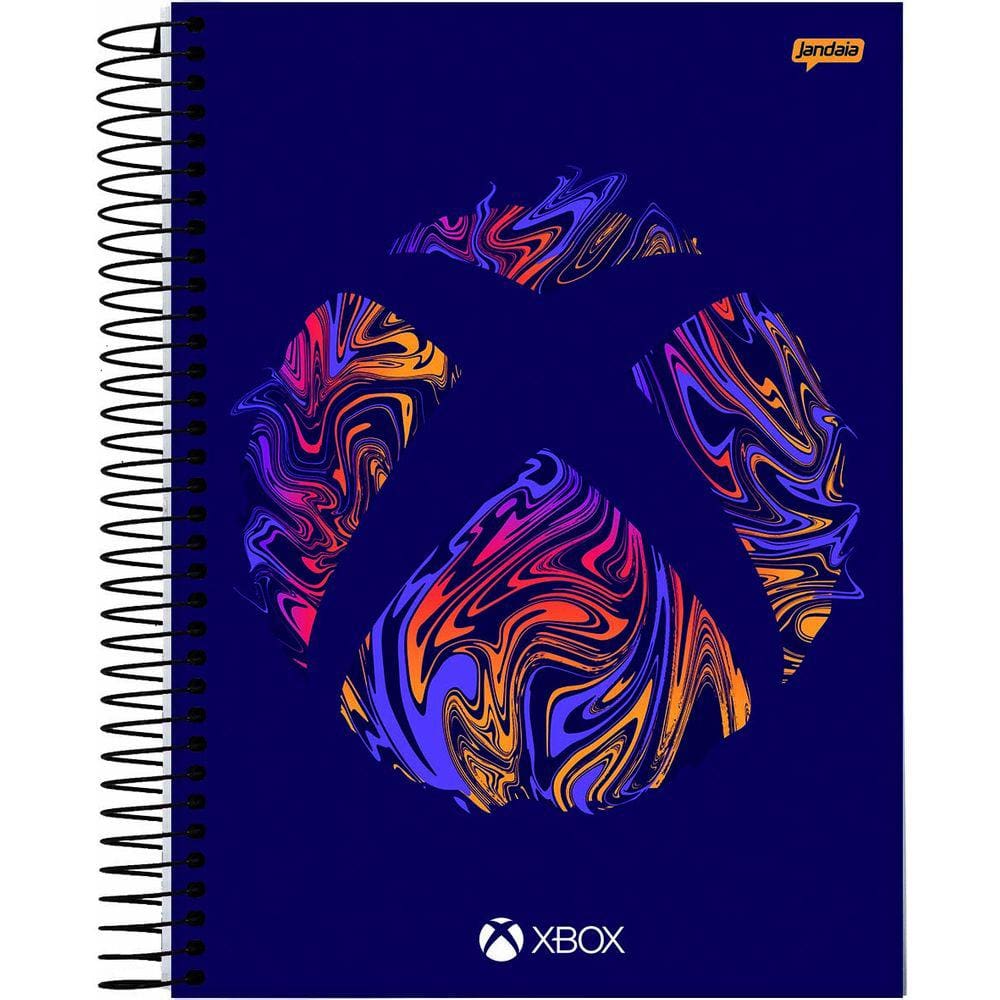 Caderno Espiral Xbox Círculo Jandaia 1 Matéria 80 Folhas