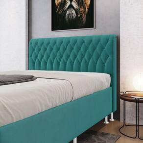 Cabeceira Bellatrix 140 / Sued Azul Turquesa
