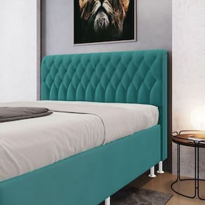 Cabeceira Bellatrix 160 / Sued Azul Turquesa