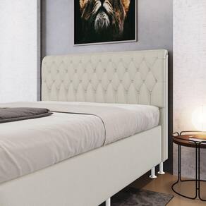 Cabeceira Bellatrix 195 / Couro Artificial Bege