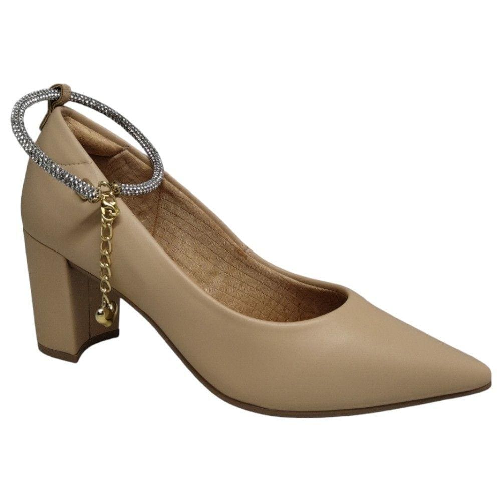 Sapato Bico Fino Santinelli 1478-017-232 Feminino - Nude