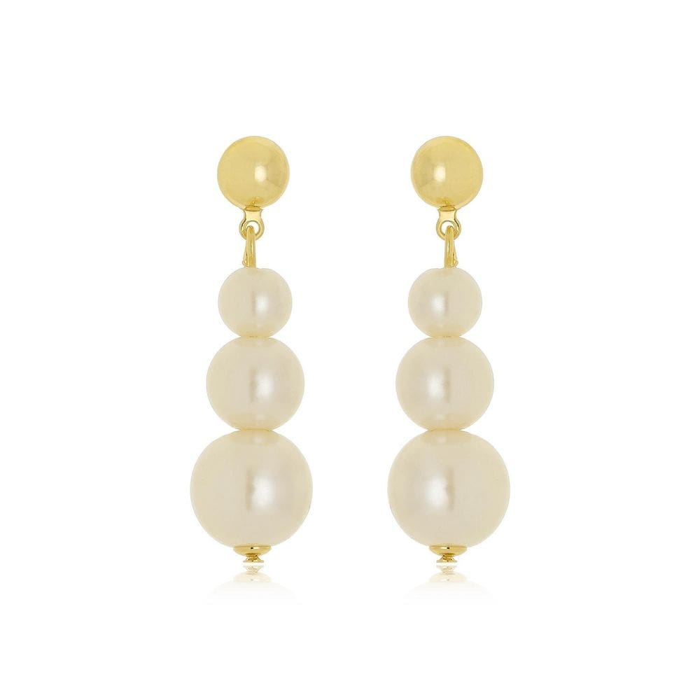 Brinco Pérola Banhado A Ouro 18K