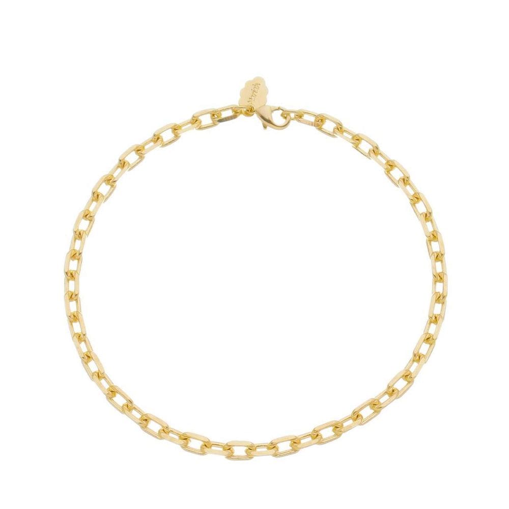 Pulseira Cadeado Banhada A Ouro 18K