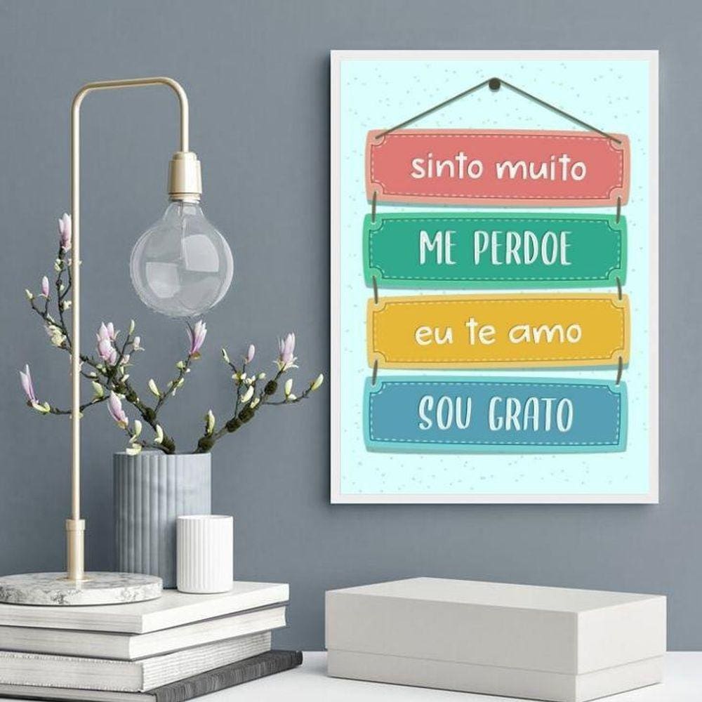 Quadro Decorativo Ho` Oponopono Mágico- Placas 45X34Cm