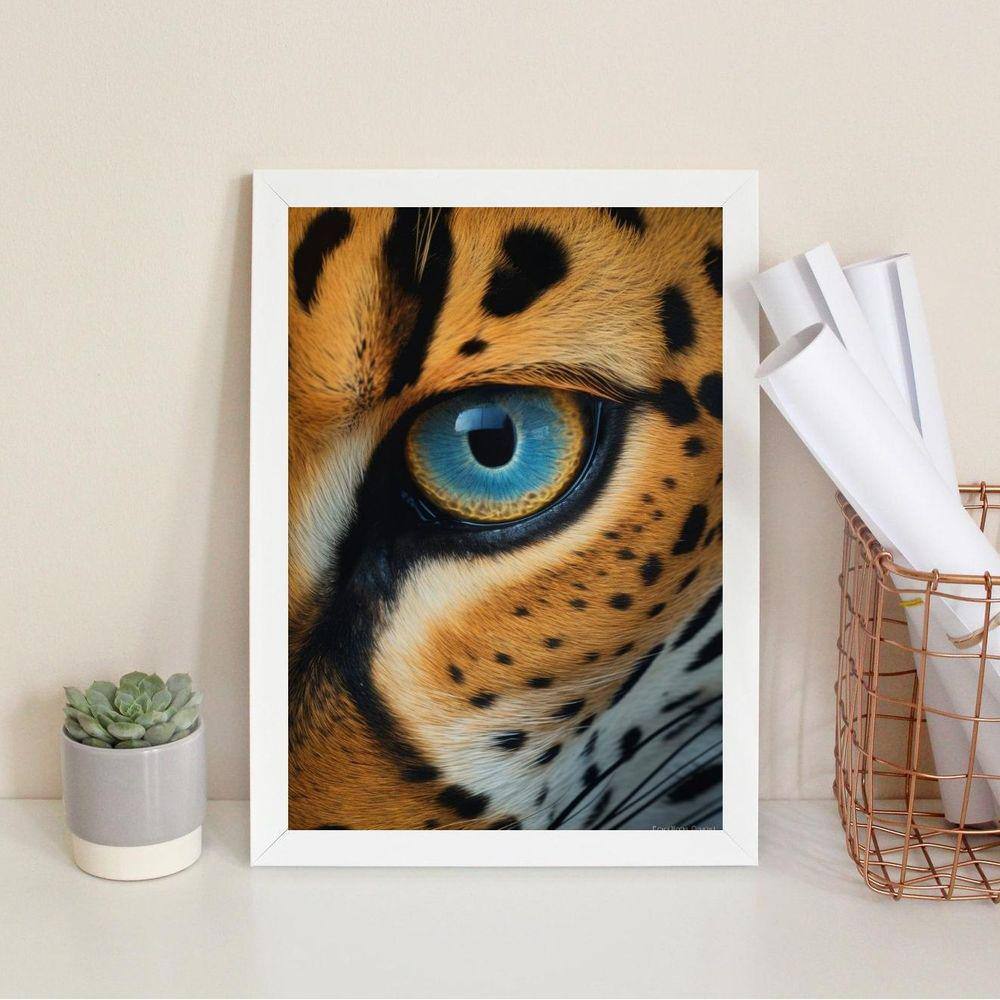Quadro Decorativo Onça- Olhos 24X18Cm