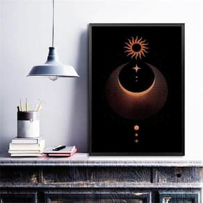 Quadro Decorativo Místico Eclipse 45X34Cm - Com Vidro