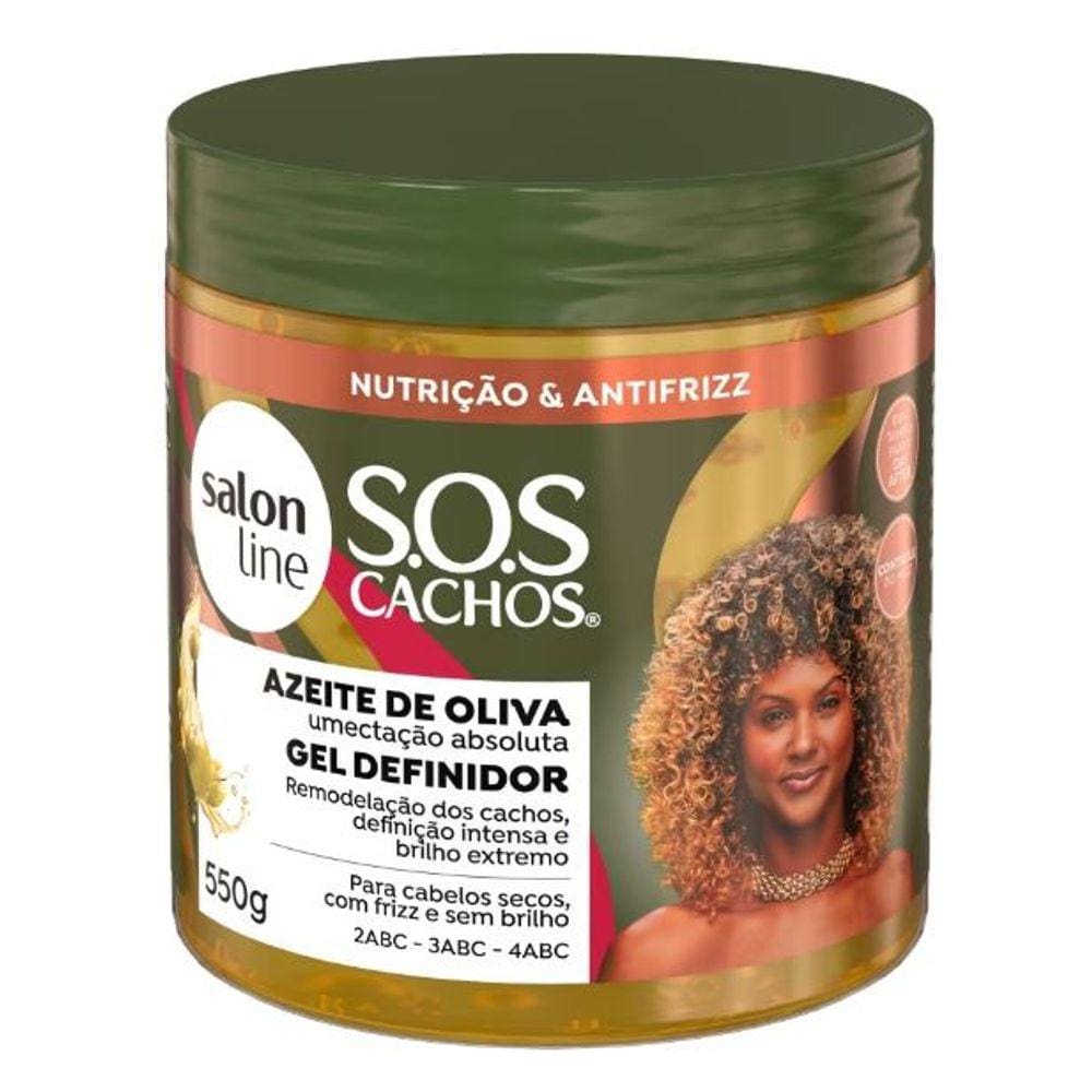 SalonLine Gel Definidor SOS Cachos Azeite de Oliva - 550g