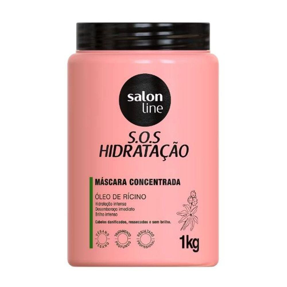SalonLine Máscara SOS Hidratação Óleo de Rícino - 1kg