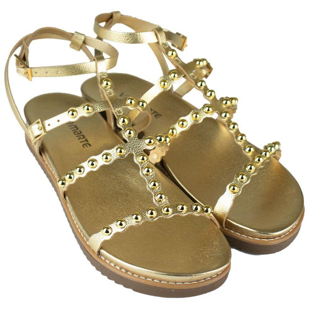 Sandália Via Marte Golden Shine Feminina