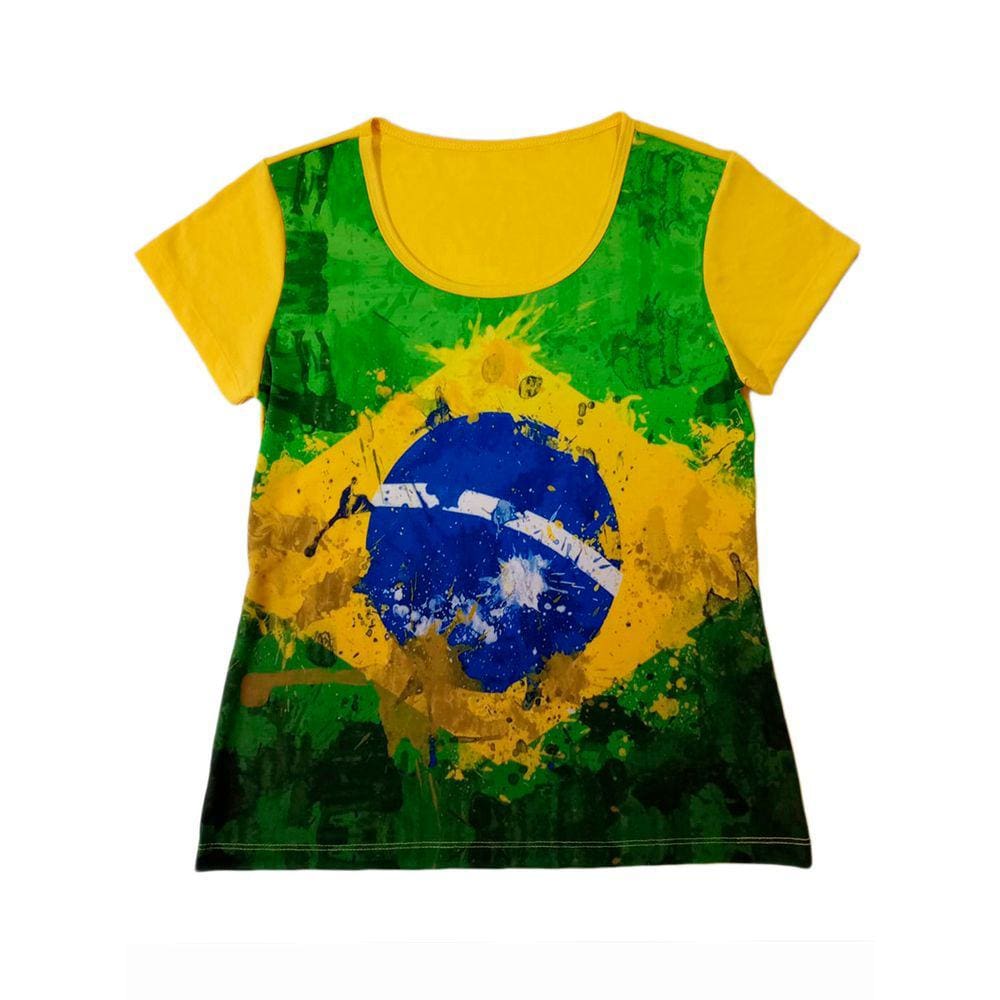 Camiseta Adulta Feminina Brasil