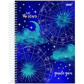 Caderno Espiral Mystic Let The Stars 1 Materia 80 Folhas