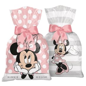 Sacola Plástica Minnie Mouse Rosa14x27cm 12 Unidades