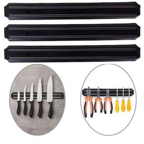 Kit 3 Barra Magnética Imã Suporte Facas Ferramentas 32Cm