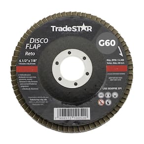 Kit C/ 10 Disco Flap Reto Porcelanato Piso G 60 4.1/2 115