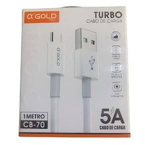 Cabo Tipo C 1 Metro Carregamento Rapido Golden CB-70