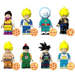 Blocos de construção Sajy Anime Dragon Ball Z Guko Vegeta 8 unidades