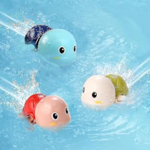 Pacote com 3 brinquedos de banho para bebês -up Swimming Turtle