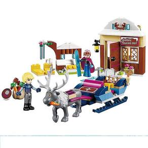Blocos de construção Reindeer Sleigh Castle Series com 180 peças