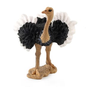 Ornamento decorativo Sajy Ostrich PVC Action Figure 7x9cm