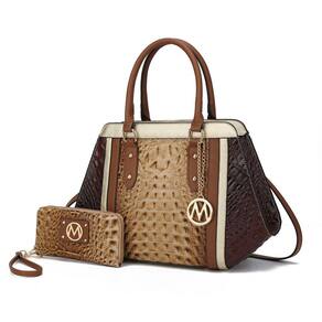 Mochila e carteira MKF Collection Daisy Croco 2 unidades