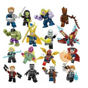 Minibonecos Avengers Infinity War Super Heroes x16