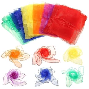 Lenços de ginástica para brinquedos de jogos ao ar livre - 6 cores - 60x60c