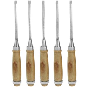Kit 5 Formão Madeira Corte Entalhe 1/4 Pol Tradestar