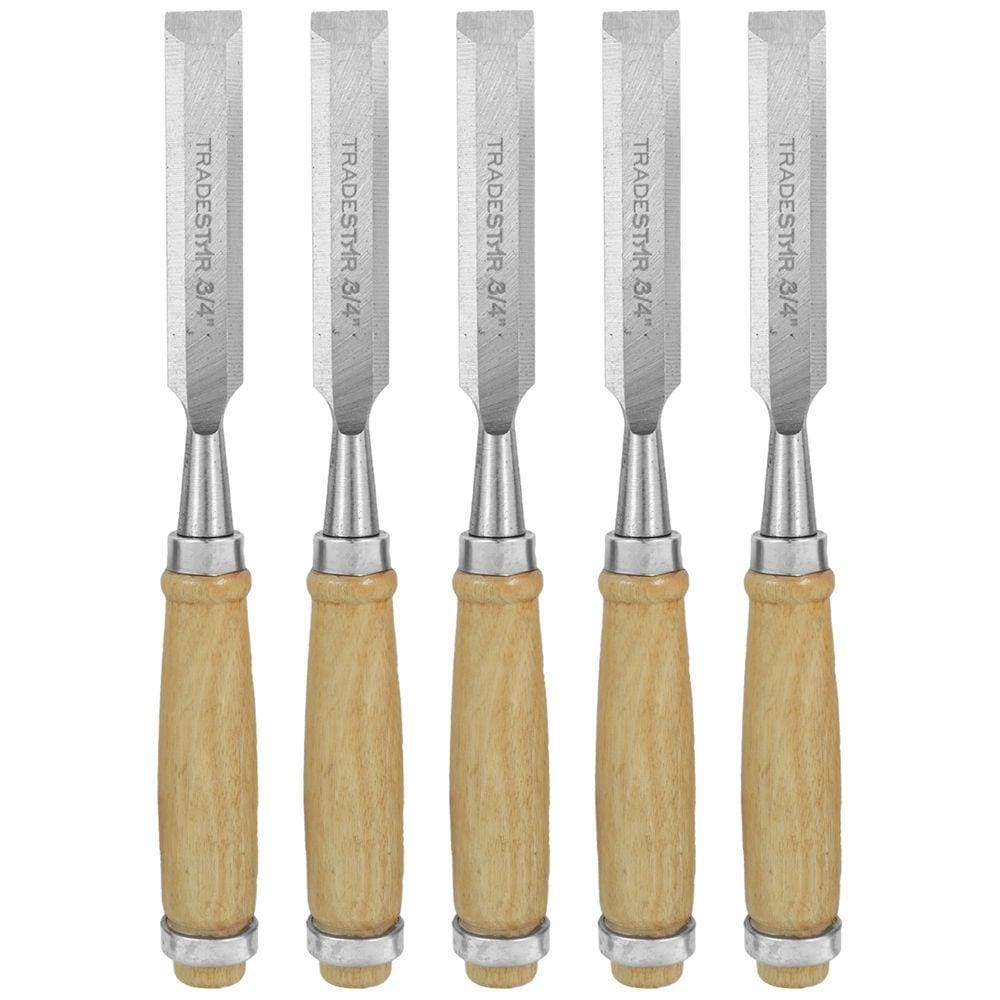 Kit 5 Formão Madeira Corte Entalhe 3/4 Pol 19MM Tradestar