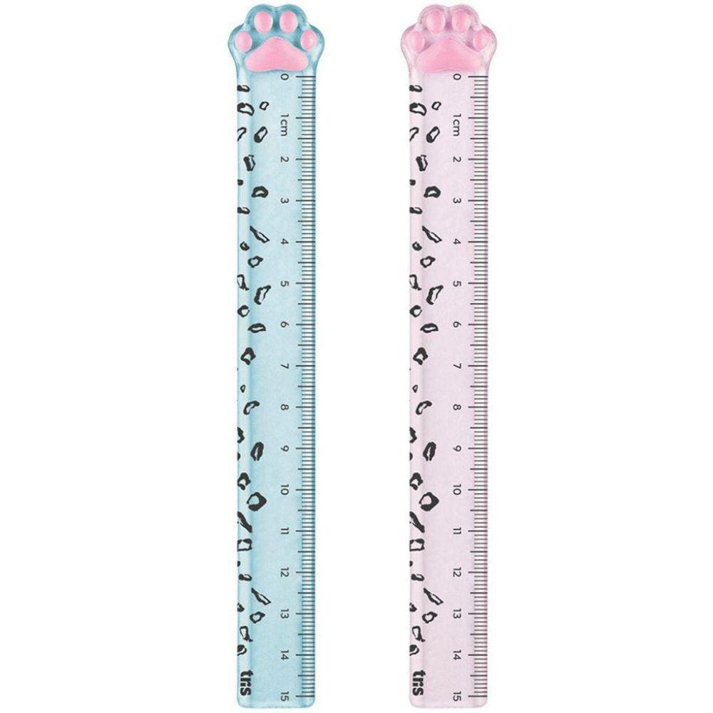 Régua Escolar Holic Pets - 15Cm - Miau-Line - 1 Uni - Tris