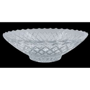 Centro De Mesa 29Cm Vidro Lapidado