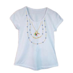 Camiseta Adulta Feminina Manga Curta Xô Mau Olhado